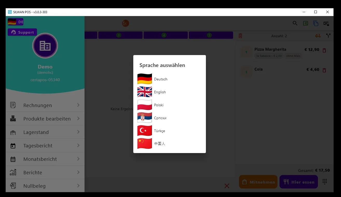 Sprache umstellen